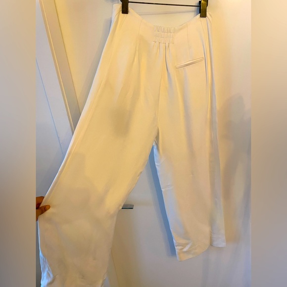 Wide Leg Cream Suit Pants - Picture 3 of 4